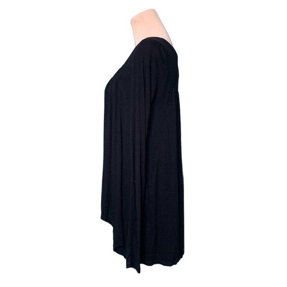 We The Free Black Long Sleeve Round Neck Pleated Tunic Top Size XS - Picture 5 of 8